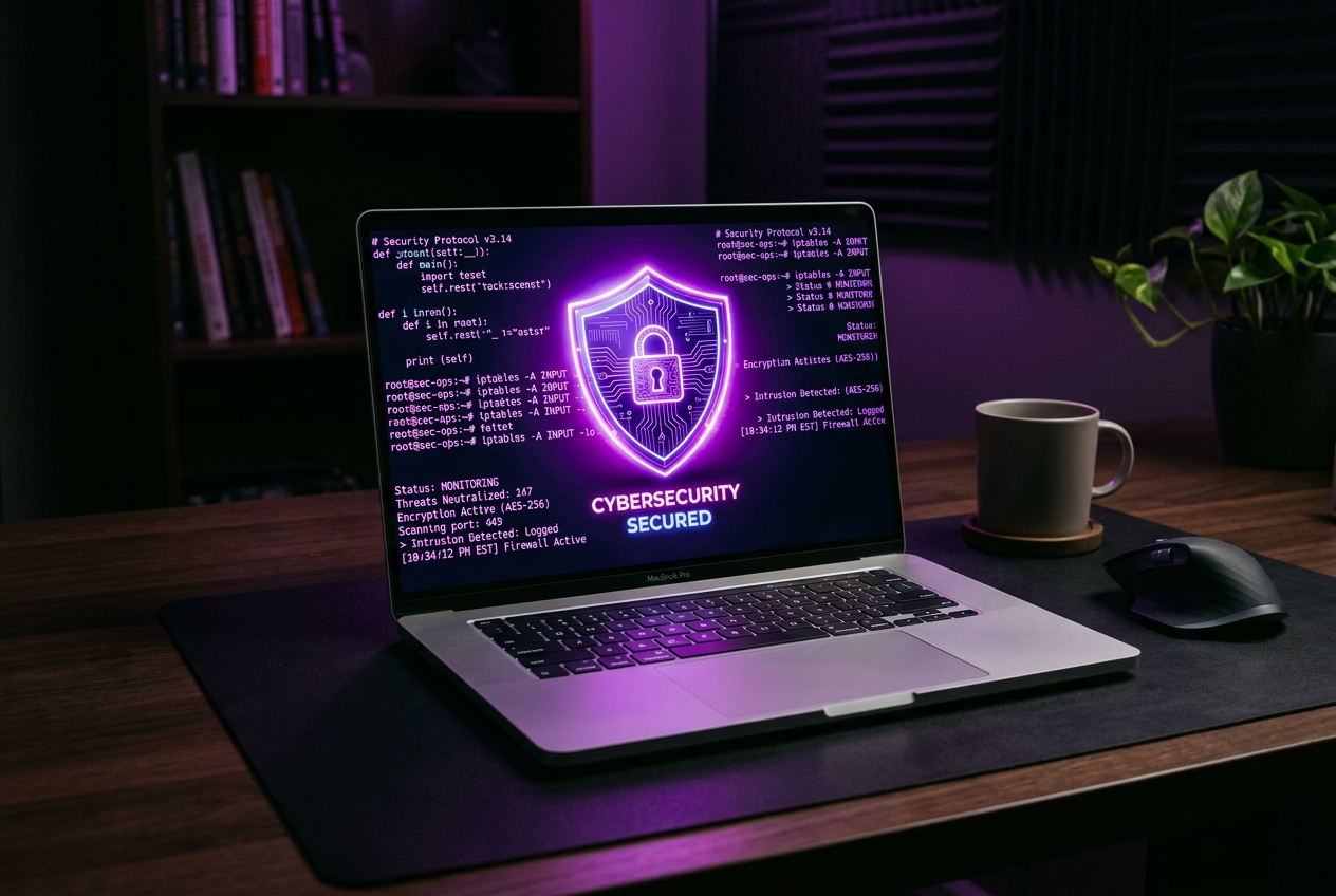 Cyber Security Shield Graphic